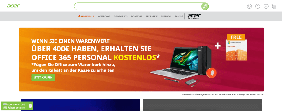 Acer Online shop